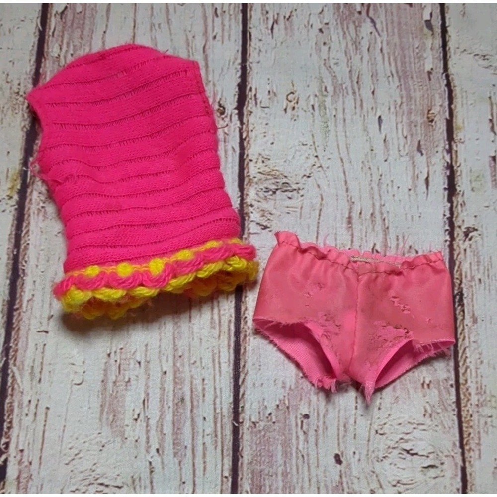 Barbie Vintage 1115 Original 2 Piece Pink Swimsuit Only Talking Barbie 1960's